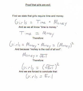 Proof Girls Are Evil