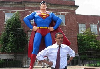 Barack Superman Pose