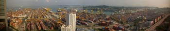 Singapore Port Panorama