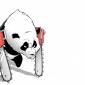 Panda With Chainsaw For Arms