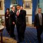 President Barack Obama With Staffers