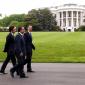 Obama Walks and Talks