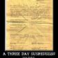 A Three Day Suspension