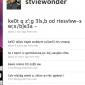 Stevie Wonder's Twitter Feed