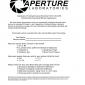 Aperture Science Form