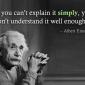 If You Cannot Explain It Simply
