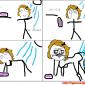 Dropped the soap... Me Gusta