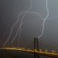 The Bay Bridge Gets A Bit of Lightning