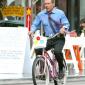 Harrison Ford Riding A Girl's Bike