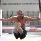 Olympic Gymnast Yordan Yovchev taking a phone call