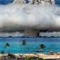 Full size photo depicting Atom Bombing at the Bikini Atoll