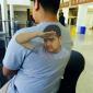He watches his own back