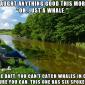 Fishing in the canal
