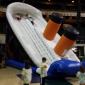 Sinking titanic blow up toy