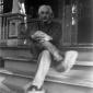 Einstein Wearing Fuzzy Slippers