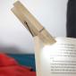 Clothespin book light