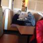 Woman eating alone