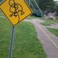 Drunk bike path